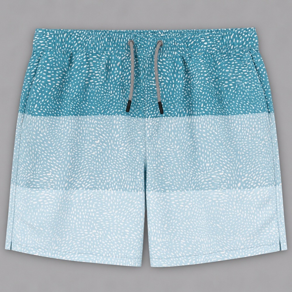 Chubbies Mens Blue Ombre Dotted 7 Inch Inseam Lined Swim Trunks Size XL